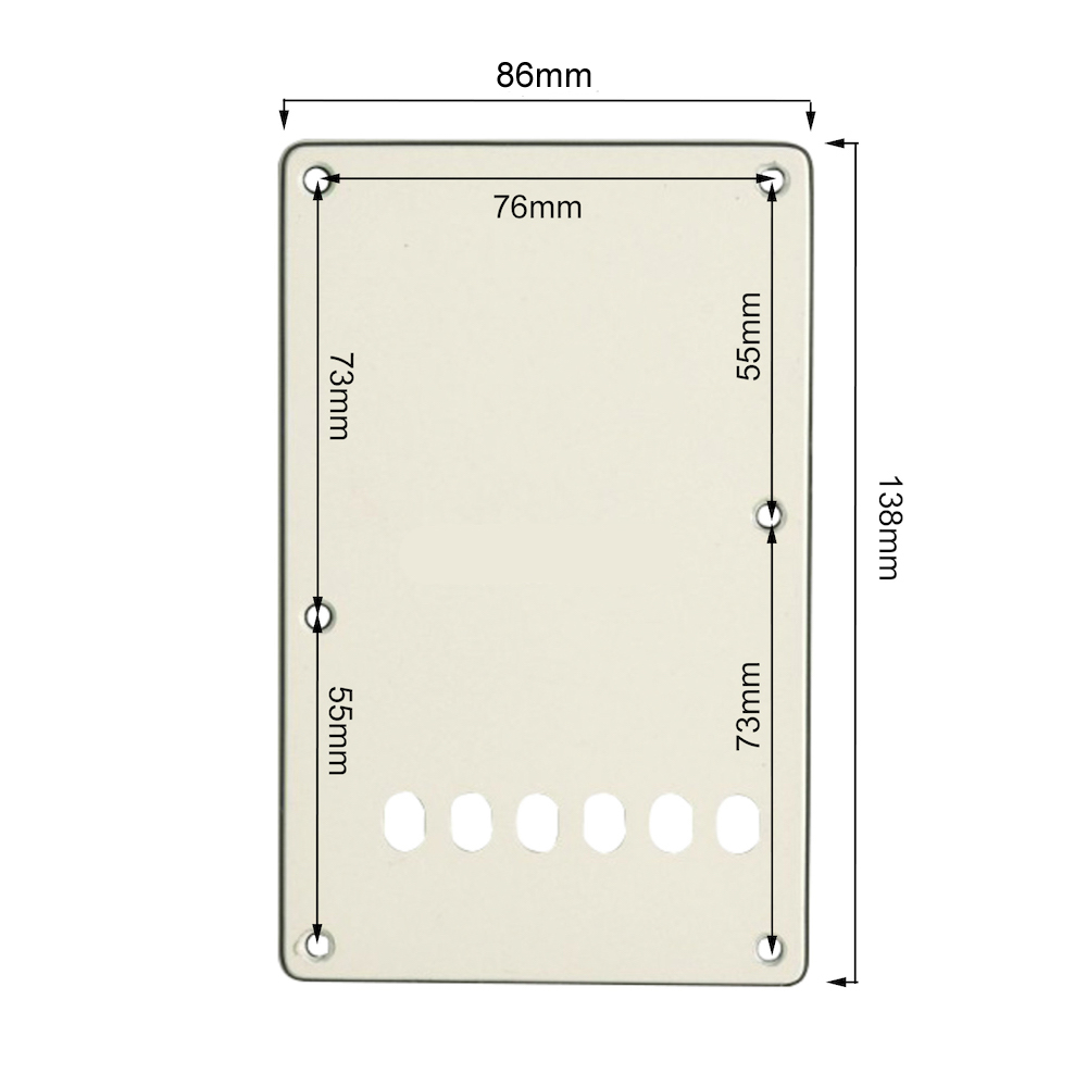Backplate Tremolo Cover 1-Ply (Black) - 2