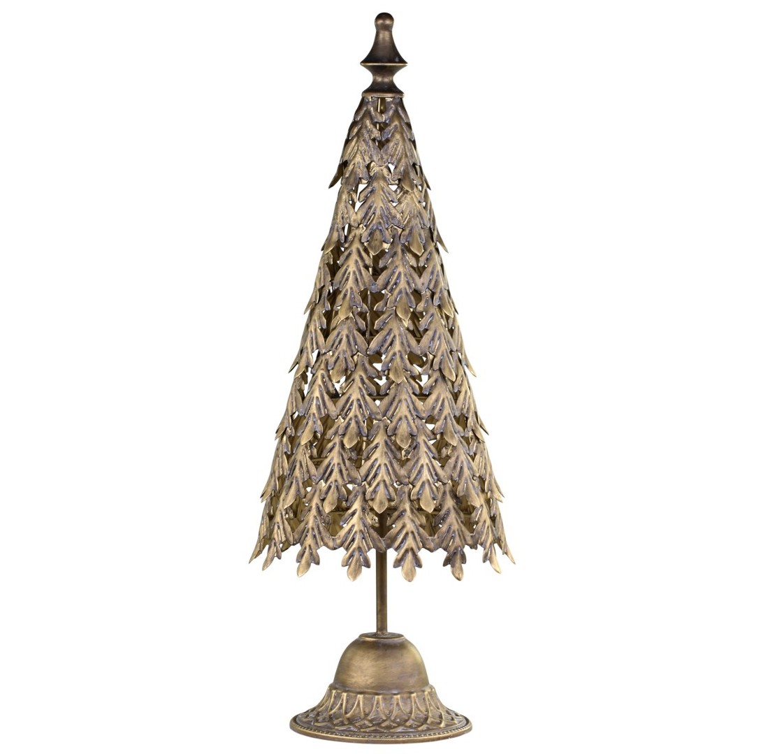 Julgran i antique mässing H 61,5 cm plåt shabby chic lantlig stil Gårdsromantik - 2