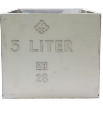 Trälåda vit trä 1 liter litermått shabby chic lantlig stil - 3