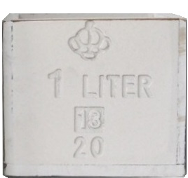 Trälåda vit trä 1 liter litermått shabby chic lantlig stil