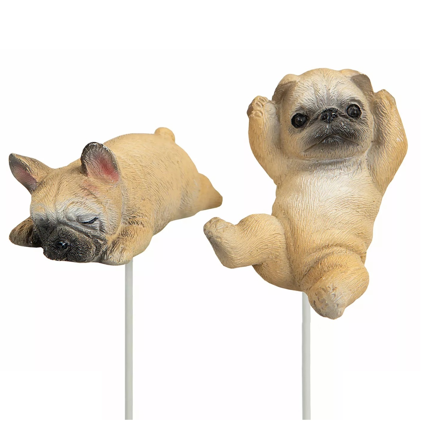 Bulldog hund på stick  shabby chic lantlig stil Gårdsromantik - 2