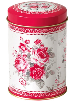 Coco blommig burk sikt mjöl florsocker GreenGate shabby chic lantlig stil