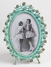 Fotoram rosor metall turkos romantisk shabby chic lantlig stil - 2