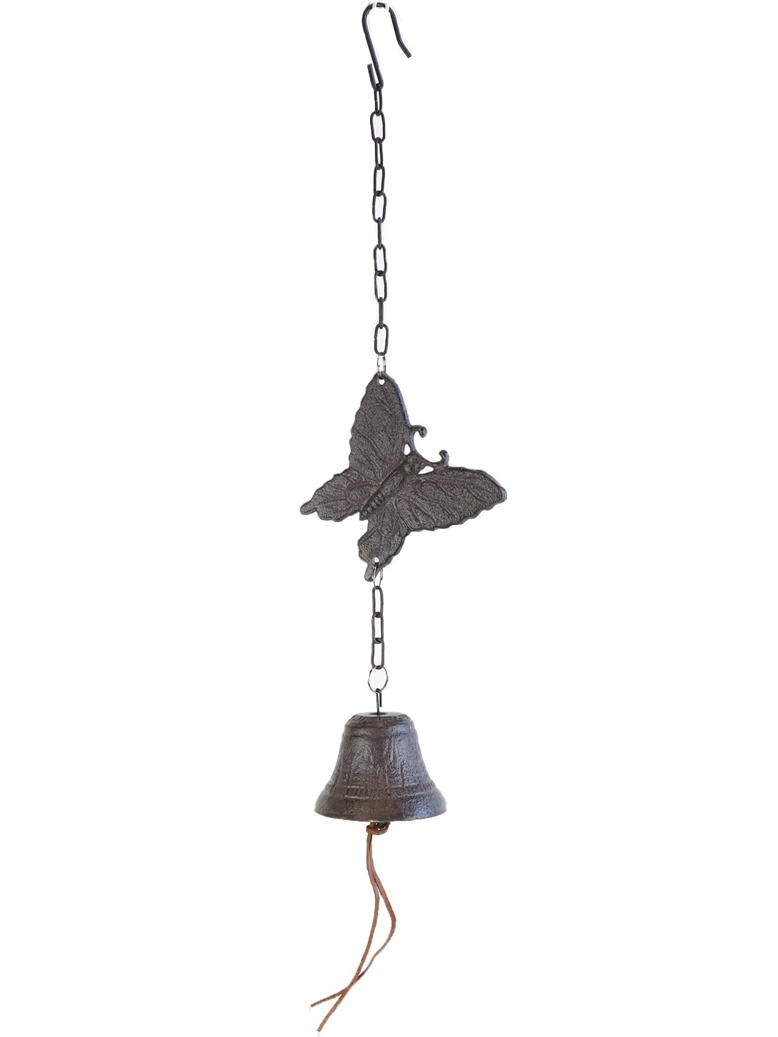 Fjäril hänge vindspel klocka gjutjärn shabby chic lantlig stil
