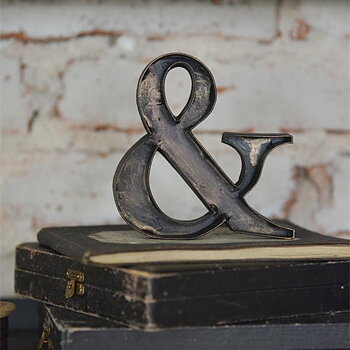Litet & tecken mörk metall Jeanne d´Arc Living  shabby chic lantlig stil