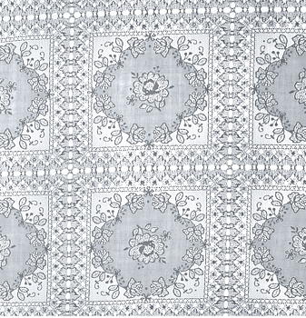 Vaxduk vit spets Krasilnikoff shabby chic lantlig stil