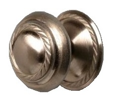 Knopp ornament nickel silverfärgad metall shabby chic lantlig stil