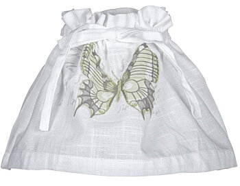 Lampkjol vit Fjärilstryck shabby chic lantlig stil