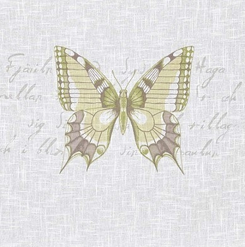 Lampkjol vit Fjärilstryck shabby chic lantlig stil