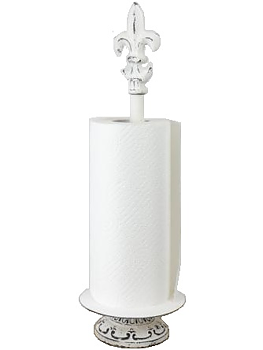 Köksrullehållare hushållsrullehållare antikvit fransk lilja shabby chic lantlig stil