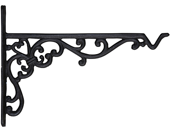 Konsoll krokhängare i gjutjärn snirklig shabby chic lantlig stil