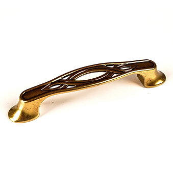 Handtag Art Deco antik mässing-guld-färgad shabby chic lantlig stil