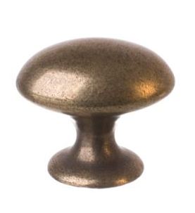 Oval knopp Old antik-patinerat bronsfärgad shabby chic lantlig stil