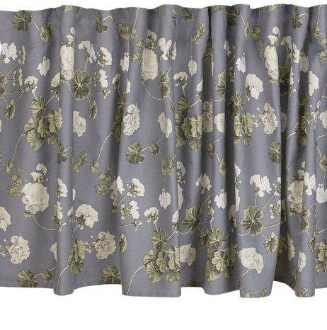 Gardinkappa Kappa blå vita Pelargoner shabby chic lantlig stil