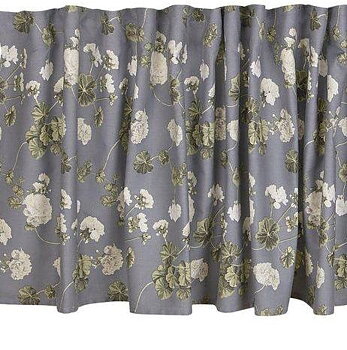 Gardinkappa Kappa blå vita Pelargoner shabby chic lantlig stil