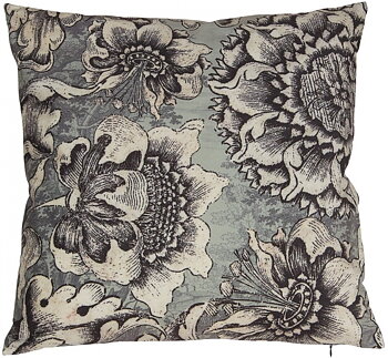 Kuddfodral Sunflower turkos sammet shabby chic lantlig stil