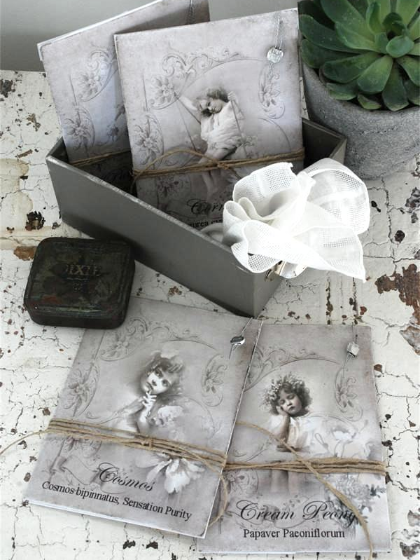 Dekoration! Flower seeds - Jeanne d´Arc Living fröpåse Gårdsromantik