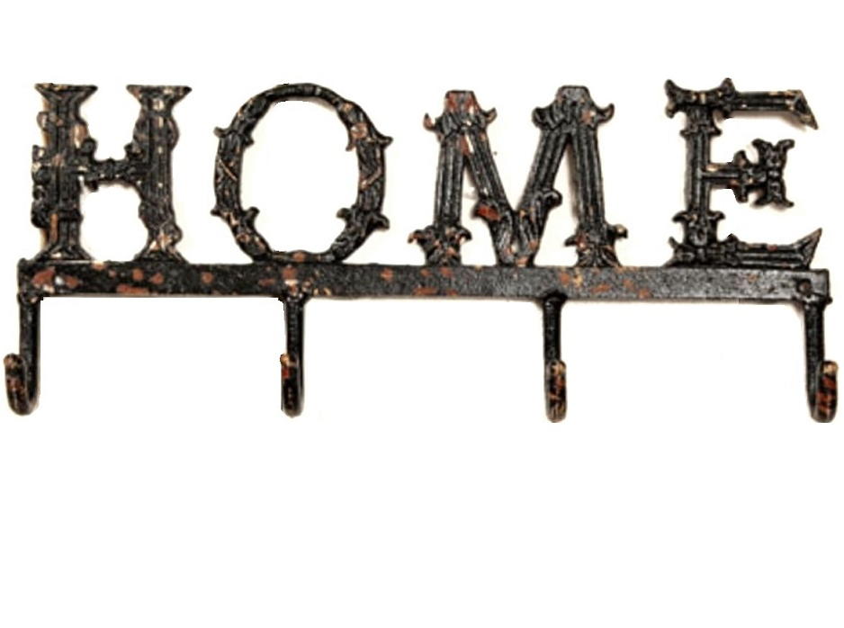 Hängare med fyra krokar gjutjärn Home shabby chic lantlig stil - 2