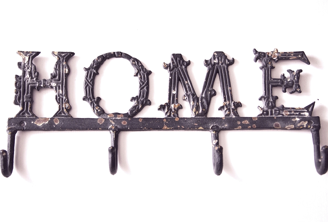 Hängare med fyra krokar gjutjärn Home shabby chic lantlig stil