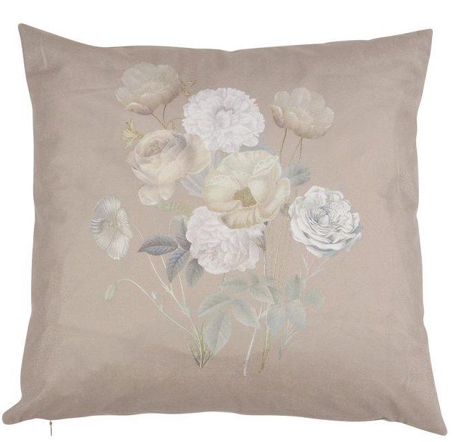 Kuddfodral Vintage Bukett linebeige shabby chic lantlig stil Gårdsromantik