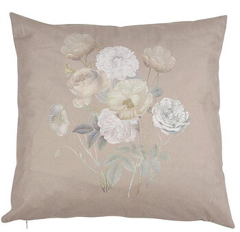 Kuddfodral Vintage Bukett linebeige shabby chic lantlig stil Gårdsromantik