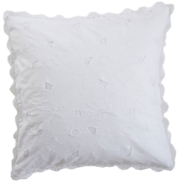 Hissgardin broderad vit virkad spets shabby chic lantlig stil - 3