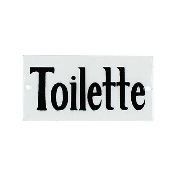 Sign Toilet white enamel sign in country shabby chic style Farm romance