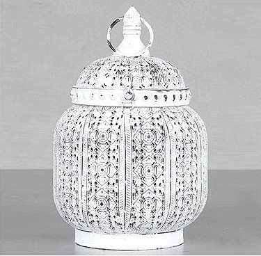 Lykta antikvit genombrutet spetsmönster shabby chic lantlig stil - 2