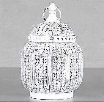 Lykta antikvit genombrutet spetsmönster shabby chic lantlig stil