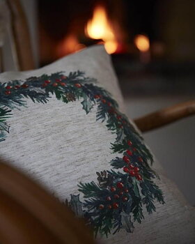 Cushion cover Christmas wreath Wreath Swan Farm country style Farm romance