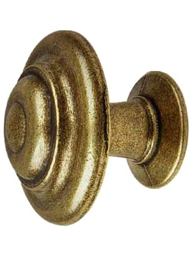 Knopp knubbig 2 storlekar ringar antik mässingfärgad metall shabby chic lantlig stil
