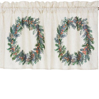 Kappa gardinkappa Ewa Julkrans Krans Svanefors lantlig stil Gårdsromantik shabby chic 