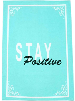 Kökshandduk handduk turkos STAY Positive shabby chic lantlig stil