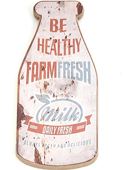 Skylt reklamskylt Mjölk - Farm fresch Milk shabby chic lantlig stil