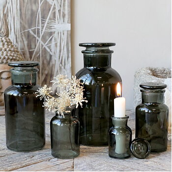 Apoteksflaska 5 storlekar gammaldags chic antique shabby chic lantlig stil Gårdsromantik