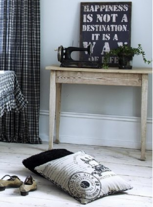 Kuddfodral symaskin shabby chic lantlig stil - 2