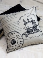 Kuddfodral symaskin shabby chic lantlig stil