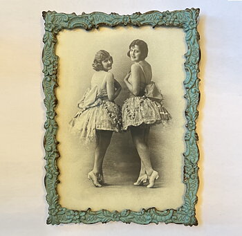 Photo frame Ornament metal turquoise romantic shabby chic country style