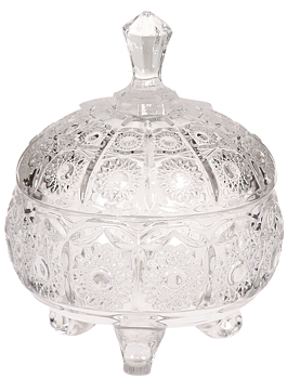 Bonbonjär söt karamellskål i glas shabby chic lantlig stil
