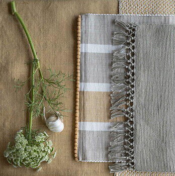 Löpare sand beige ockra lantlig stil Gårdsromantik