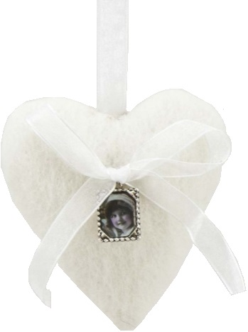 Filtat ullhjärta vintage flicka shabby chic lantlig stil