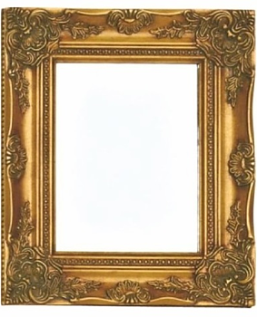 Spegel antik guld trä facettslipat glas shabby chic lantlig stil