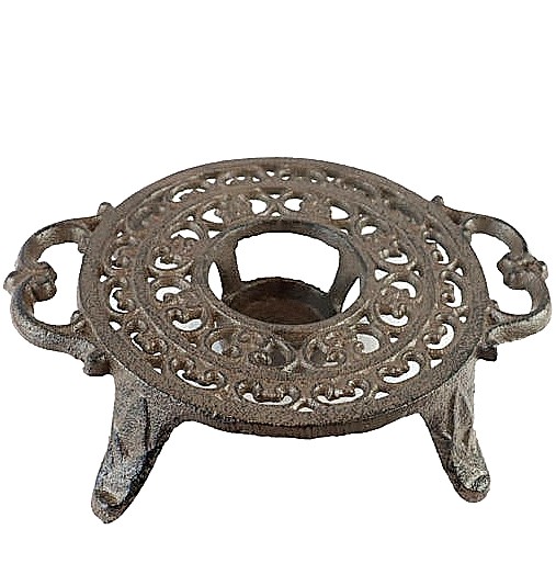 Cast iron trivet heater on foot shabby chic country style French country style - 2