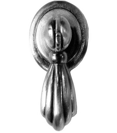 Knopphänge litet antik-silver färgad shabby chic lantlig stil - 2