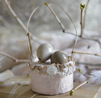 Hängande korg  handgjord Jeanne d´arc Living shabby chic lantlig stil