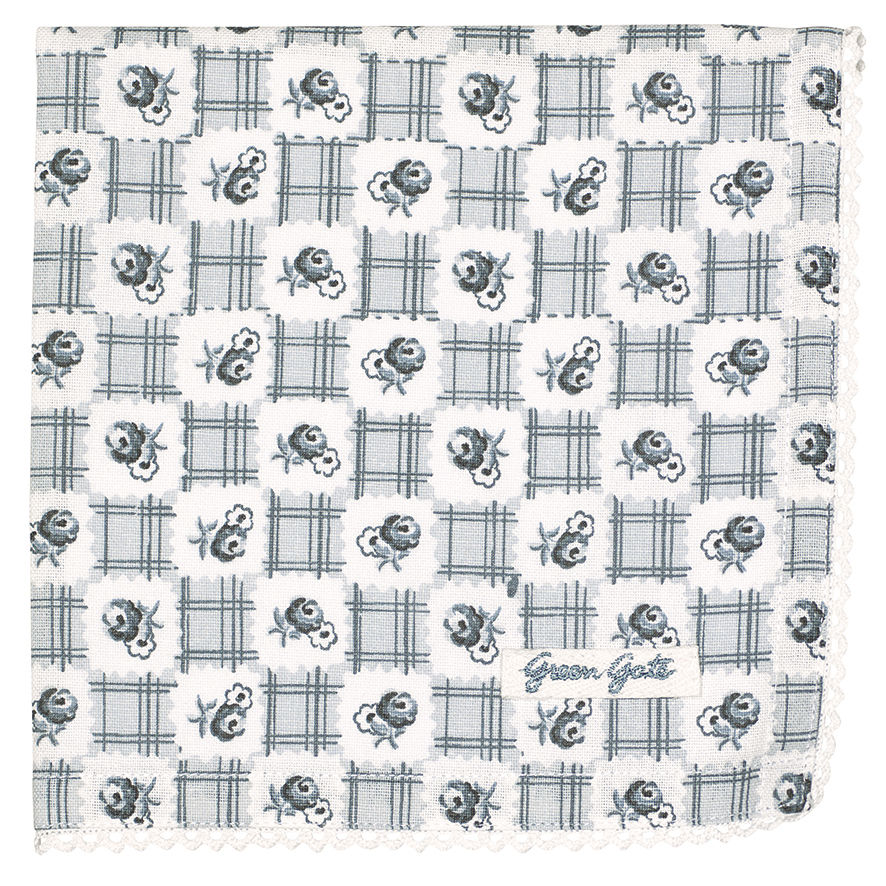 Brödkorgsduk Johanna grå Greengate shabby chic lantlig stil