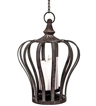 Ljuslykta hängampel Krona kungakrona metall hängande stor shabby chic lantlig stil