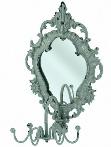 Smyckeshängare Barock med spegel för vägg shabby chic lantlig stil