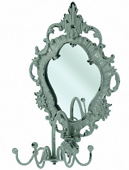 Smyckeshängare Barock med spegel för vägg shabby chic lantlig stil