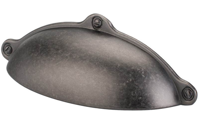 Skålhandtag mörk antiksilver antikfärgat lantlig stil